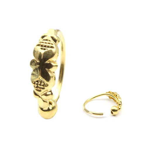  14K Real Gold Nath  Indian Style for women 22g