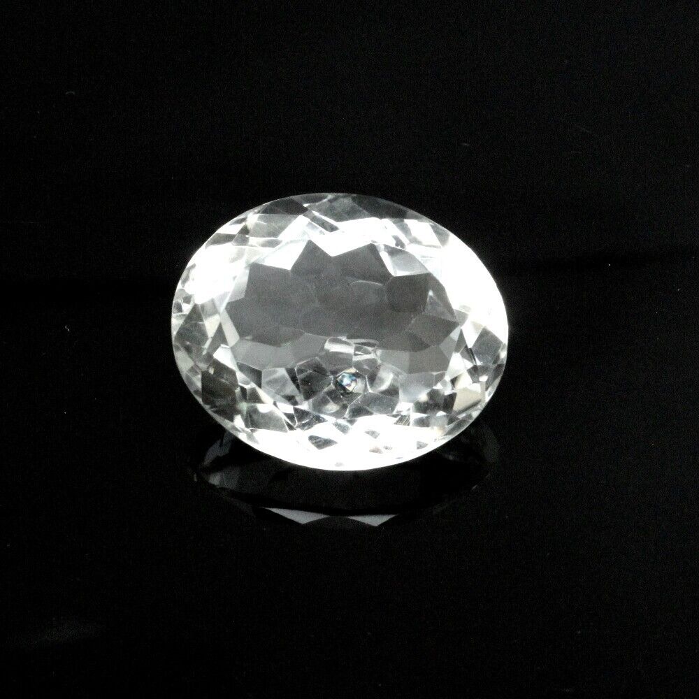 44Ct Natural Clear Crystal Quartz Oval Fine Gemstone