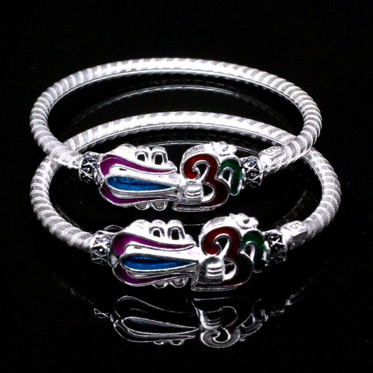 925 Sterling Silver Bangles Bracelet- Pair