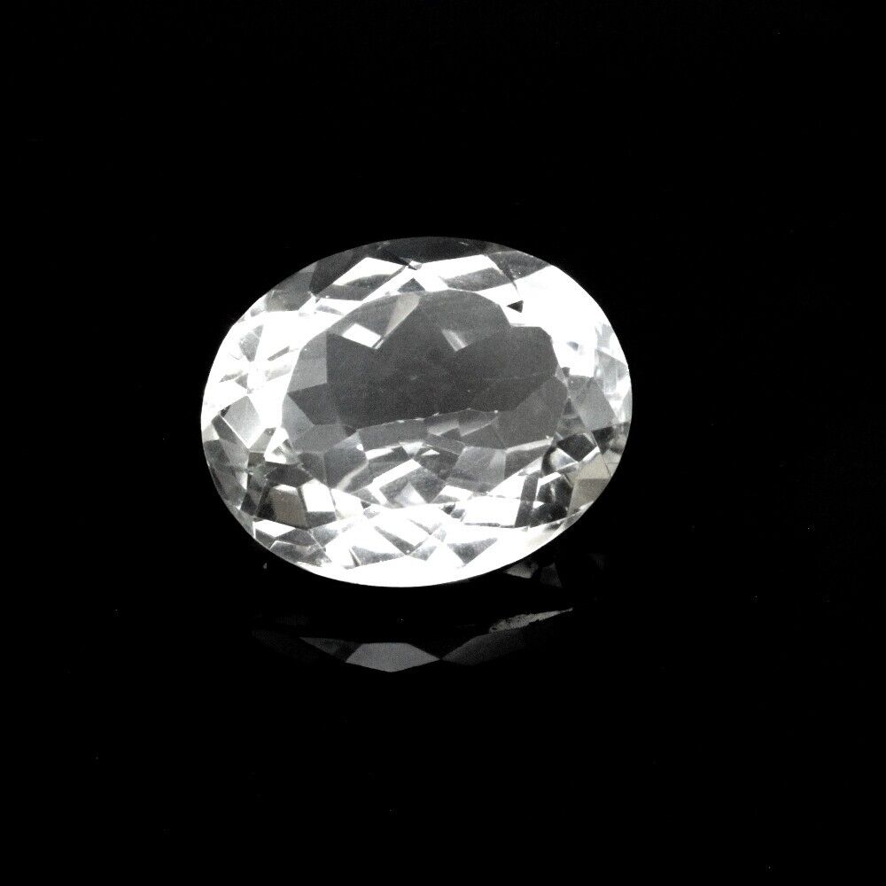 44.4Ct Natural Clear Crystal Quartz Oval Fine Gemstone