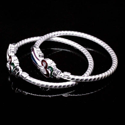 925 Sterling Silver Bangles Bracelet- Pair