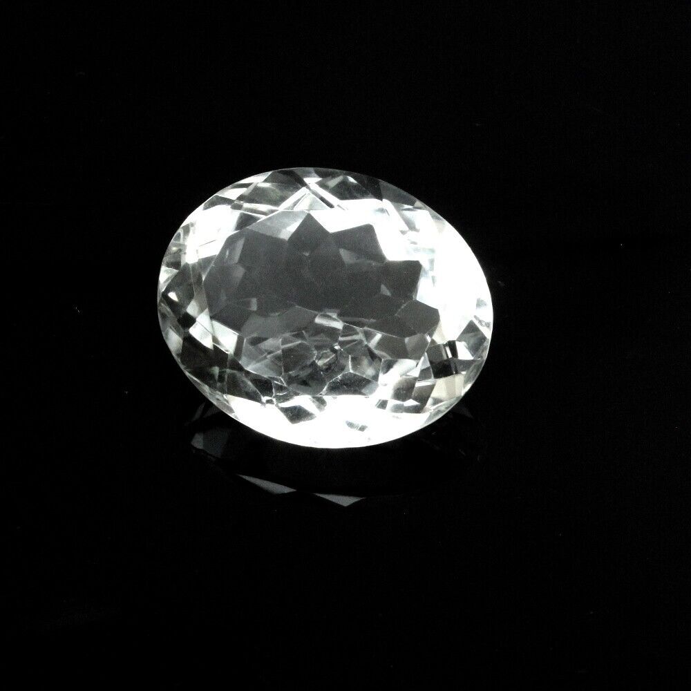 44Ct Natural Clear Crystal Quartz Oval Fine Gemstone