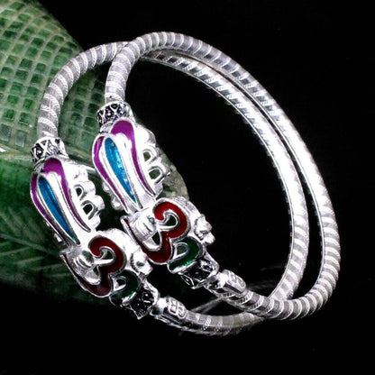 925 Sterling Silver Bangles Bracelet- Pair