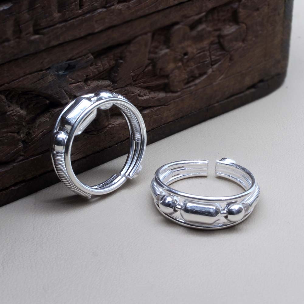 Real 925 Silver Indian Women Toe Ring Pair