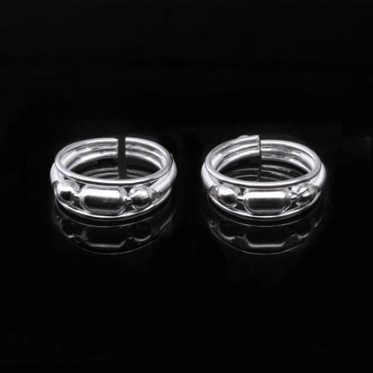 Real 925 Silver Indian Women Toe Ring Pair