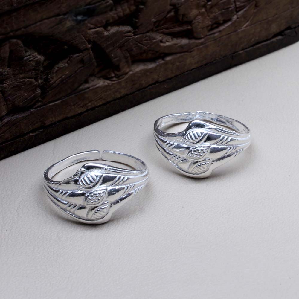 Asian Real 925 Silver Women Toe Ring Pair