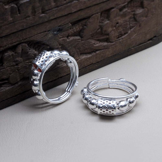 Real 925 Silver Women Toe Ring Pair