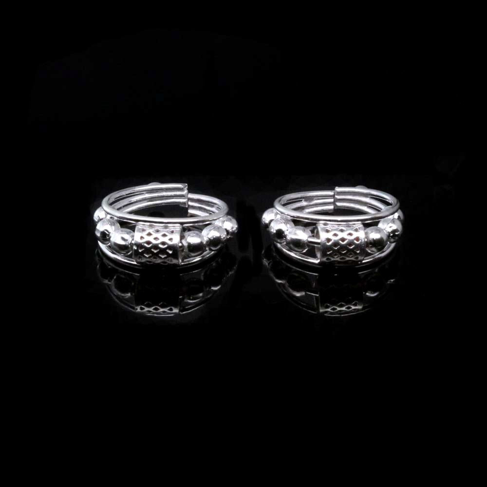 Real 925 Silver Women Toe Ring Pair