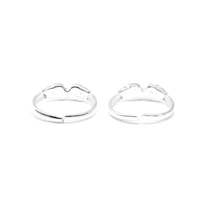 Real Sterling Silver Indian Women Toe Ring Pair