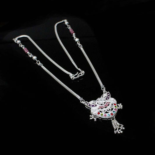 Sterling silver Mangalsutra women necklace chain gift for wife