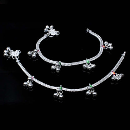 925 Silver Kids Anklets Ankle chain foot baby Bracelet 7.5"