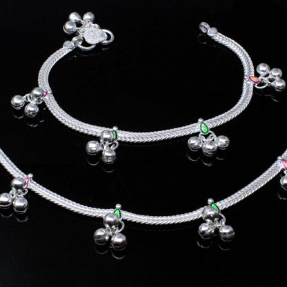 925 Silver Kids Anklets Ankle chain foot baby Bracelet 7.5"