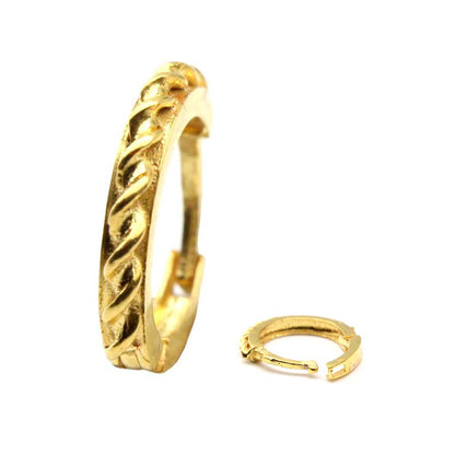 14K Real Gold Indian clicker hinged Nose Ring