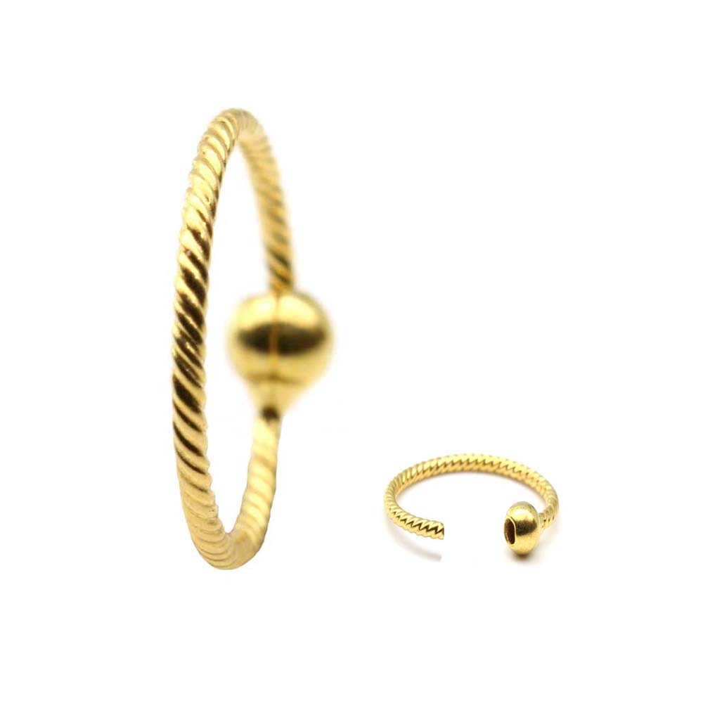 Hoop ring for women in 14K Real Gold