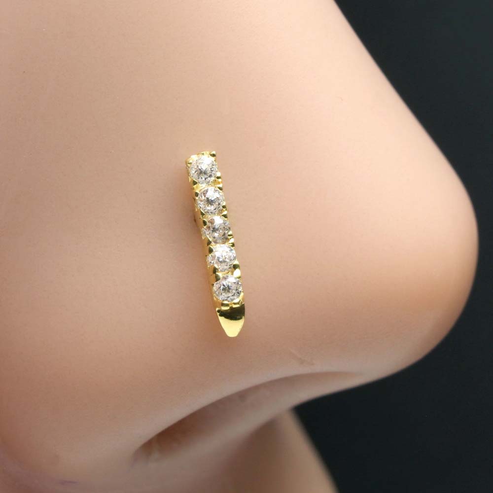  14K Real Gold nose pin for women