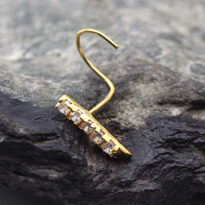 14k Real gold nose pin for women