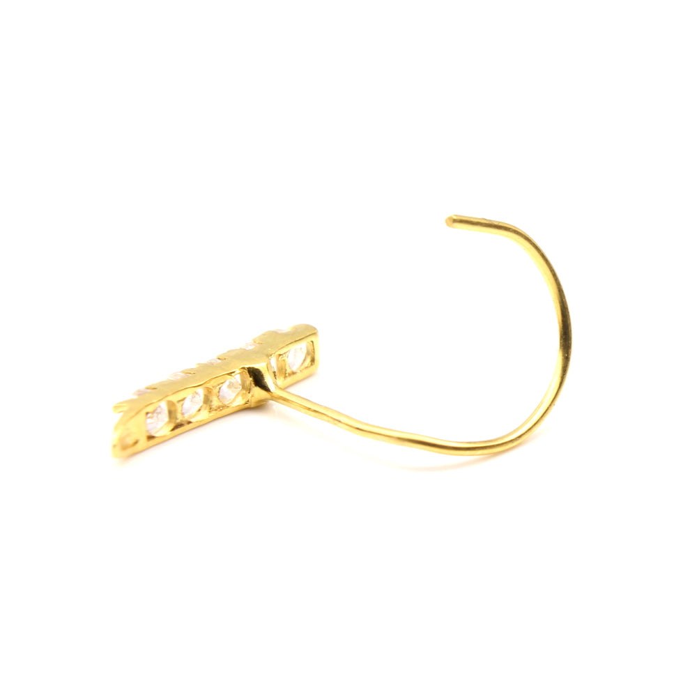  Real Gold Corkscrew Nose Stud