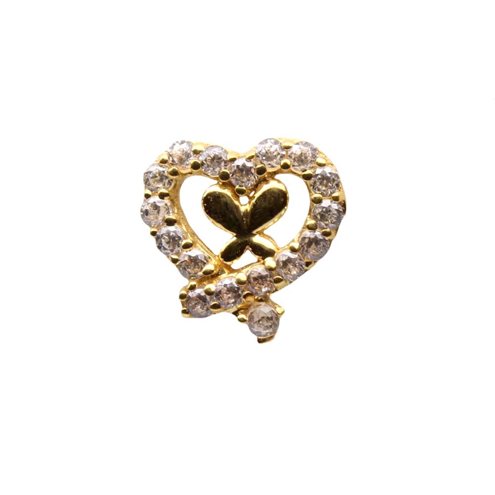 Heart style  real Gold Nath for women 24g