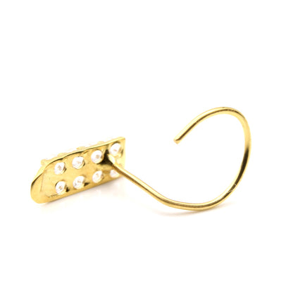 Real Gold Twisted Nose Stud 24g