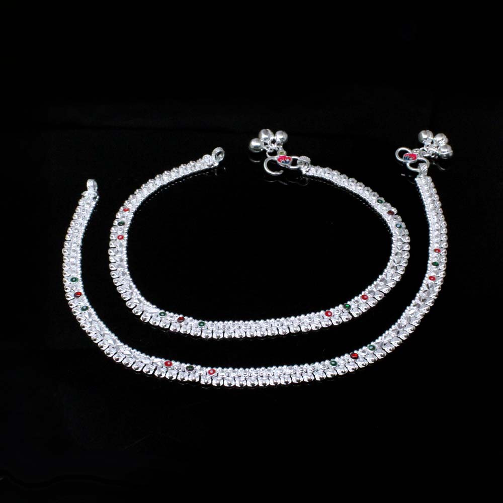 Pure hot sale silver anklets