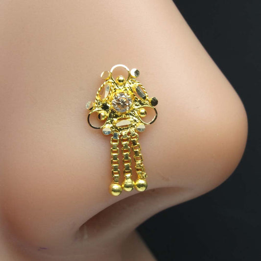 Dangle Style 18k Real Gold Nath