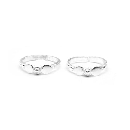 Beautiful Indian Women Real 925 Silver Toe Ring Pair