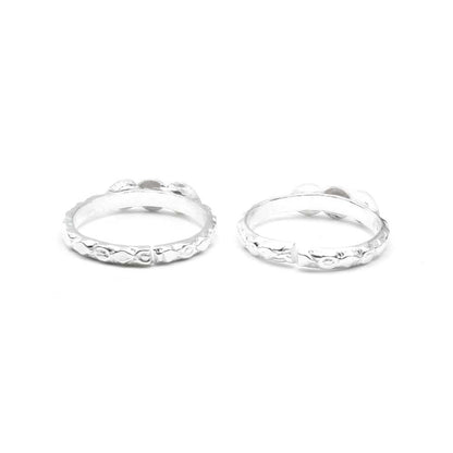 Beautiful Indian Women Real 925 Silver Toe Ring Pair