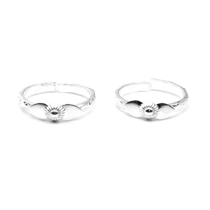 Indian sterling silver adjustable Toe Rings bichia for women