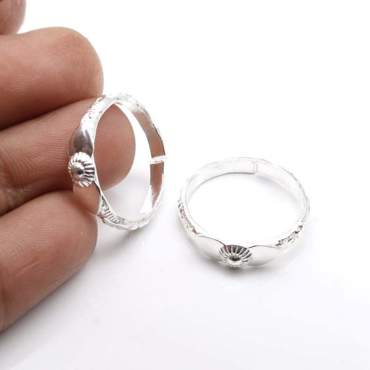 Real 925 Silver Beauty Indian Women Toe Ring Pair