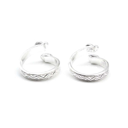 Cute Handmade Toe Ring Pair Real Solid Silver