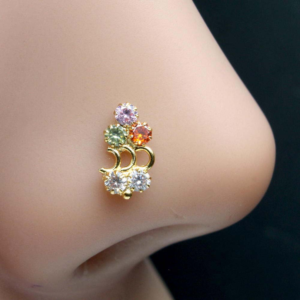 nose corkscrew stud