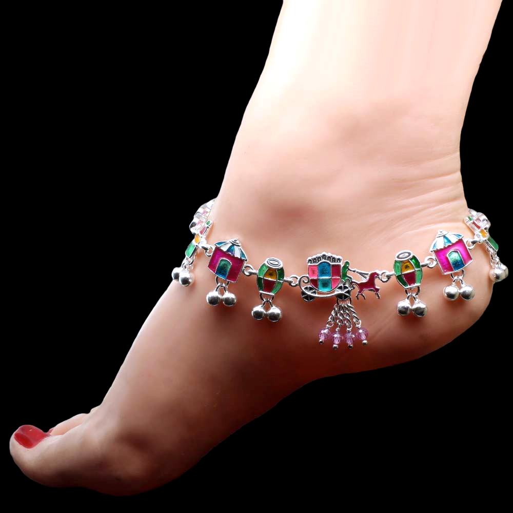 Real Silver Anklets Ankle Bracelet 10.5"