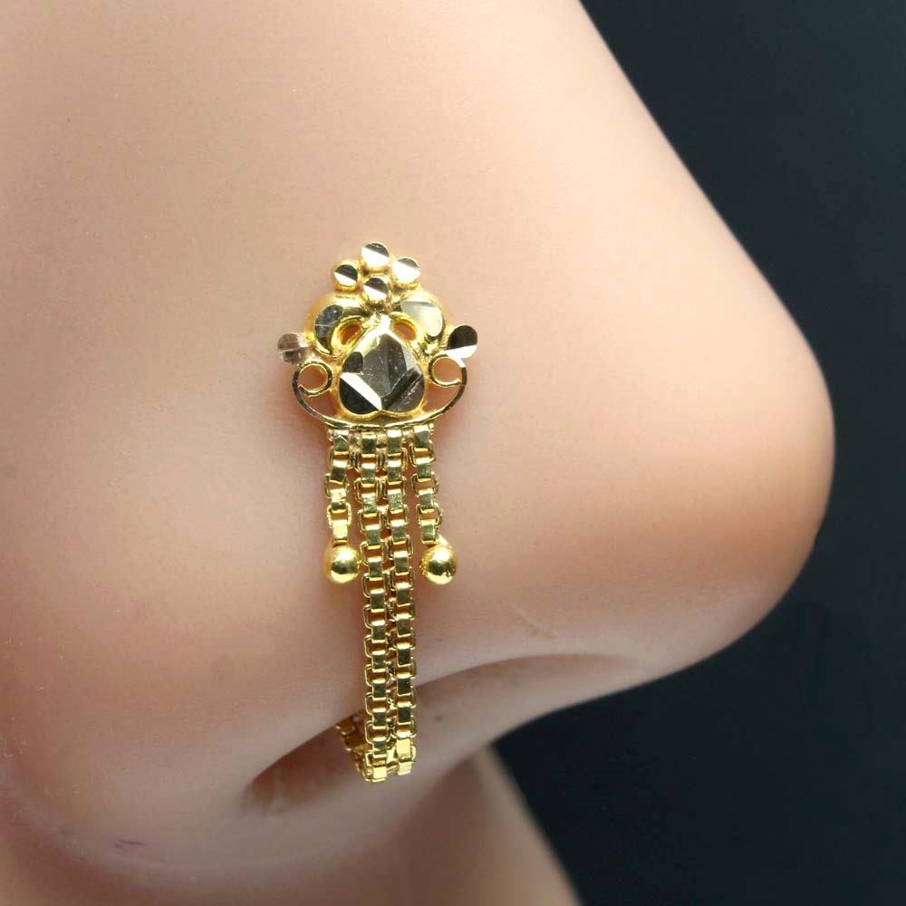 Real Gold wedding Nose Rings 