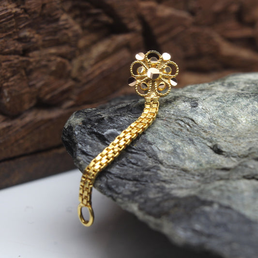 14k Real Gold Indian Style Women Nose Stud Pin