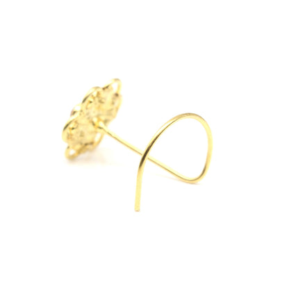 Gold Plated CZ Twisted Nose Stud