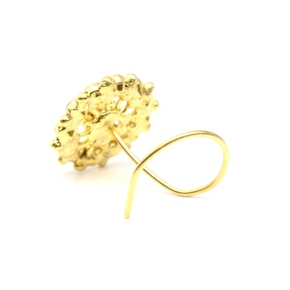 Gold Plated CZ Twisted Nose Stud