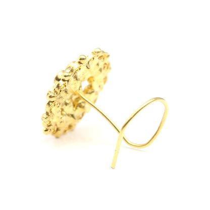 Indian Gold Plated CZ Twisted Nose Stud