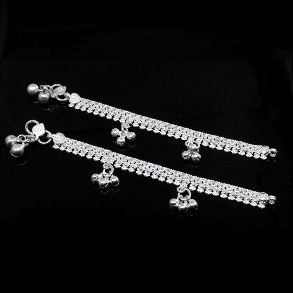 Silver anklets with deals bells