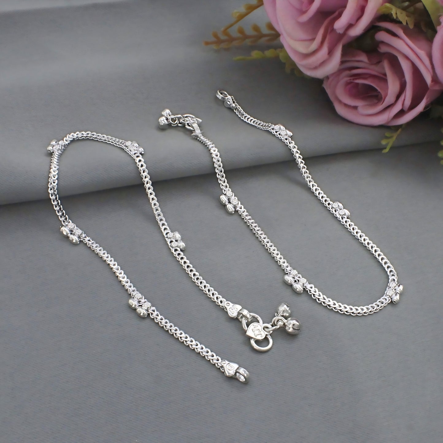 Real Silver Party Wear Anklet for Daily Wear