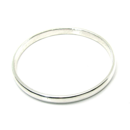 Jointless Pure Silver Plain Bangle - Chandi ka bejod kada for Astrology