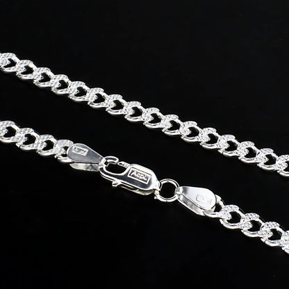 925 Sterling Silver cuban link Men's Chain Bracelet 8.5"