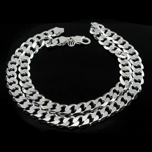 925 Sterling Silver Curb Link Men's Chain 20"