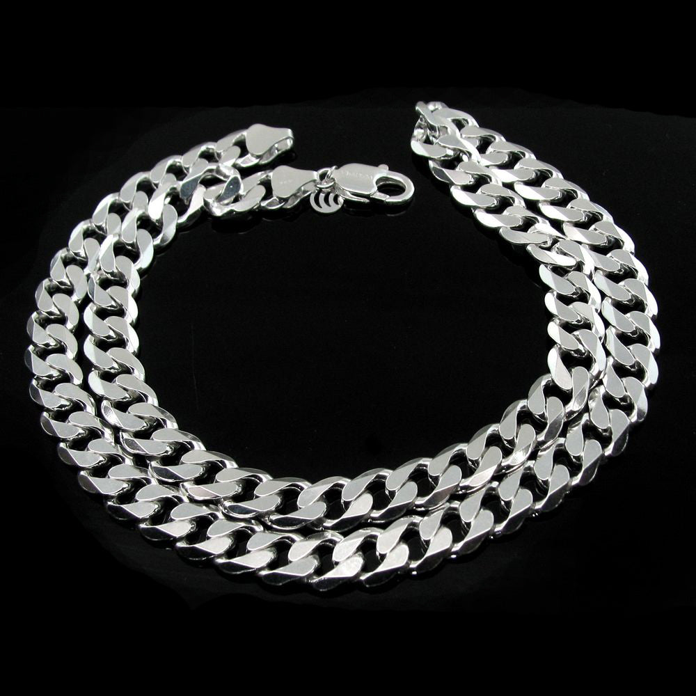 Premium Heavy 925 Sterling Silver Curb Link Men's Chain 20"