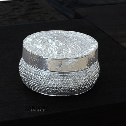 Real Silver unique design Honey Container Dibbi for Red Book Remedy