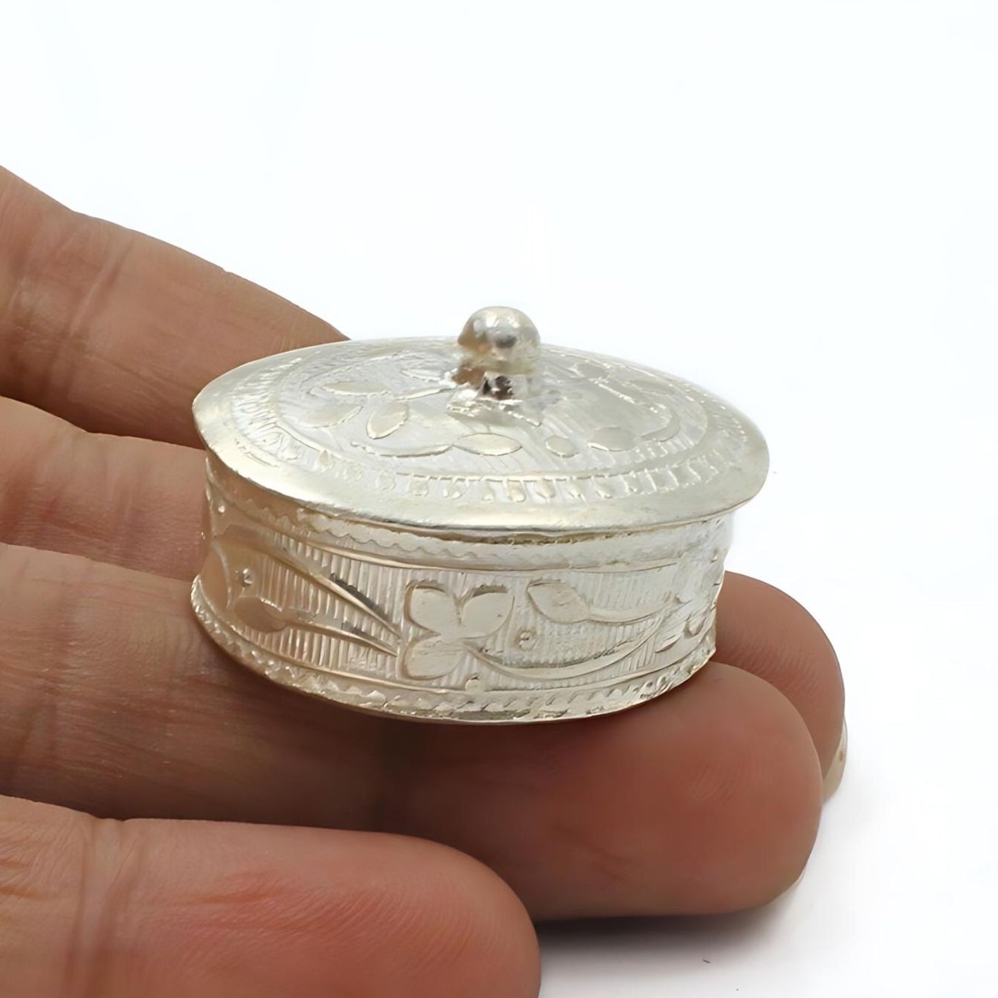 Real  Silver Honey Container Dibbi for Red Book Remedy