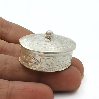 Real  Silver Honey Container Dibbi for Red Book Remedy