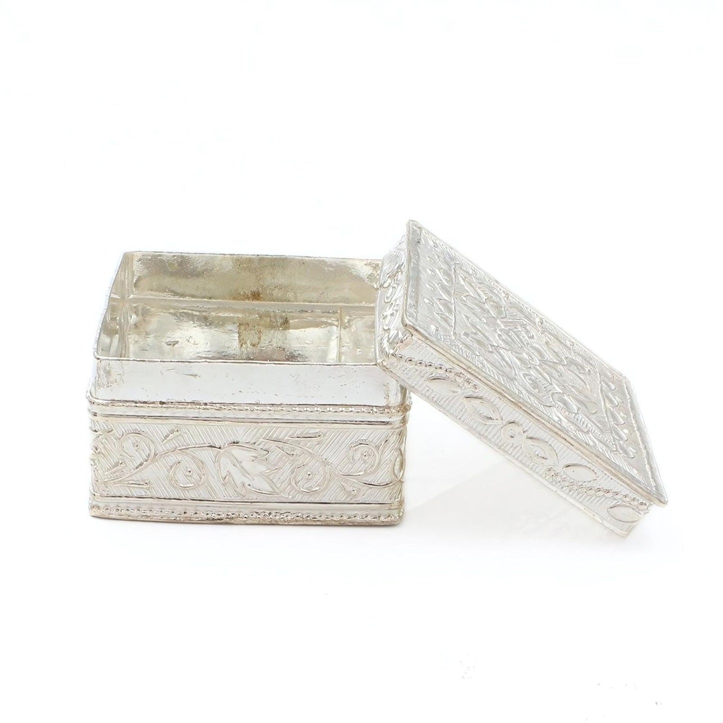 Real Silver Square Dibbi for Honey & Lal Kitab Remedies