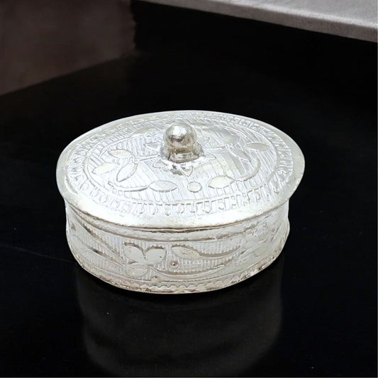 Real  Silver Honey Container Dibbi for Red Book Remedy