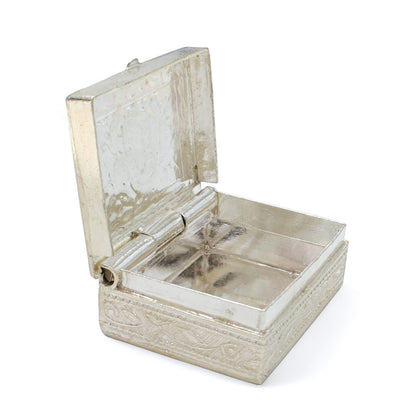 Real Silver Honey Container flower design Dibbi for Red Book Remedy
