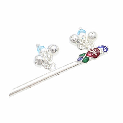 Real Silver Meenakari Krishna Laddu Gopal Ghungroo Flute (Bansuri)